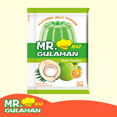 Mr. Hat Gulaman Buko Pandan Jelly Powder - 25g x 10 Sachets