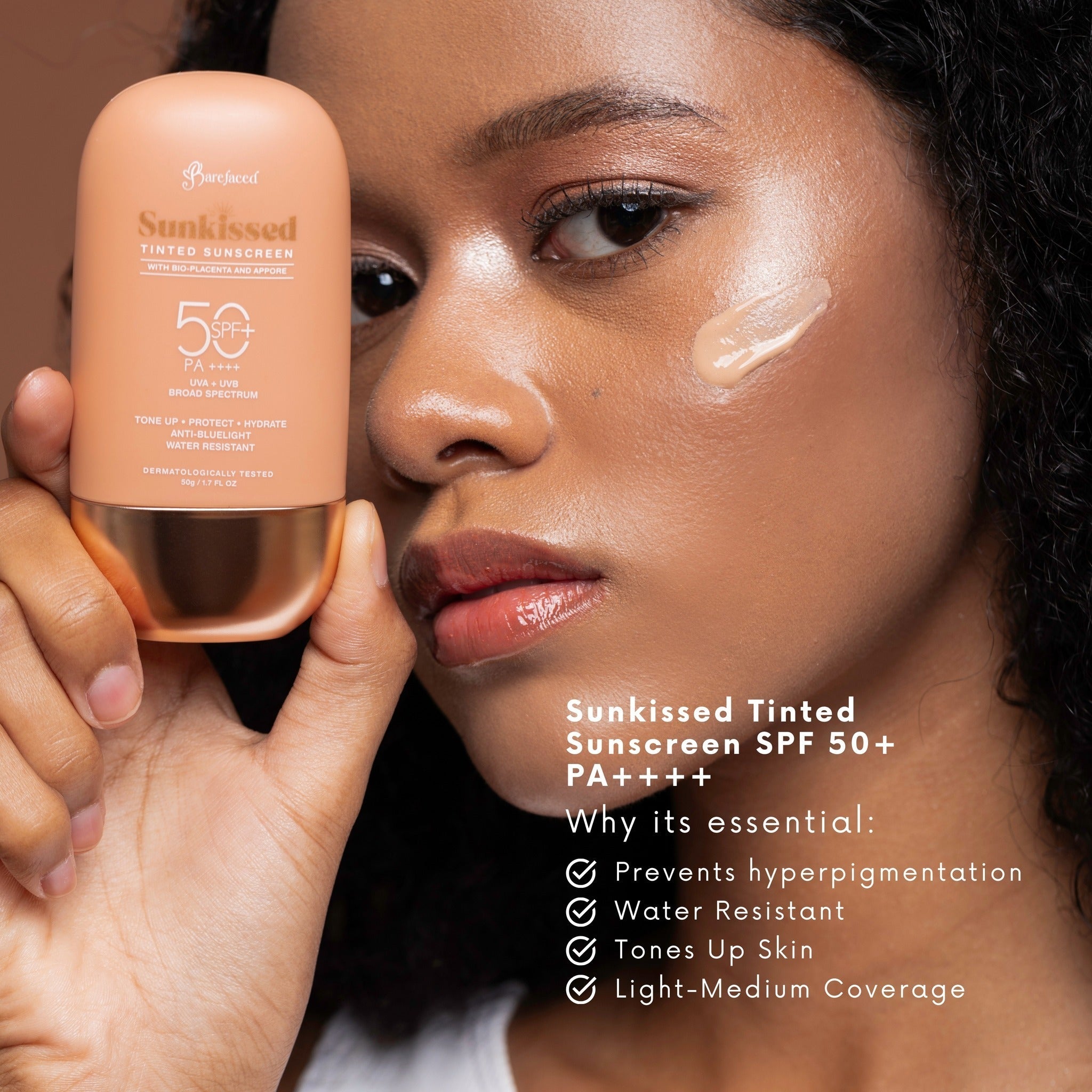 Barefaced Sunkissed Tinted Sunscreen SPF50+ PA+++ 50g