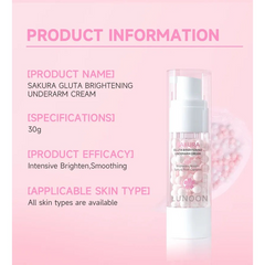 Lunoon Sakura Gluta Brightening Underarm Cream - 30g