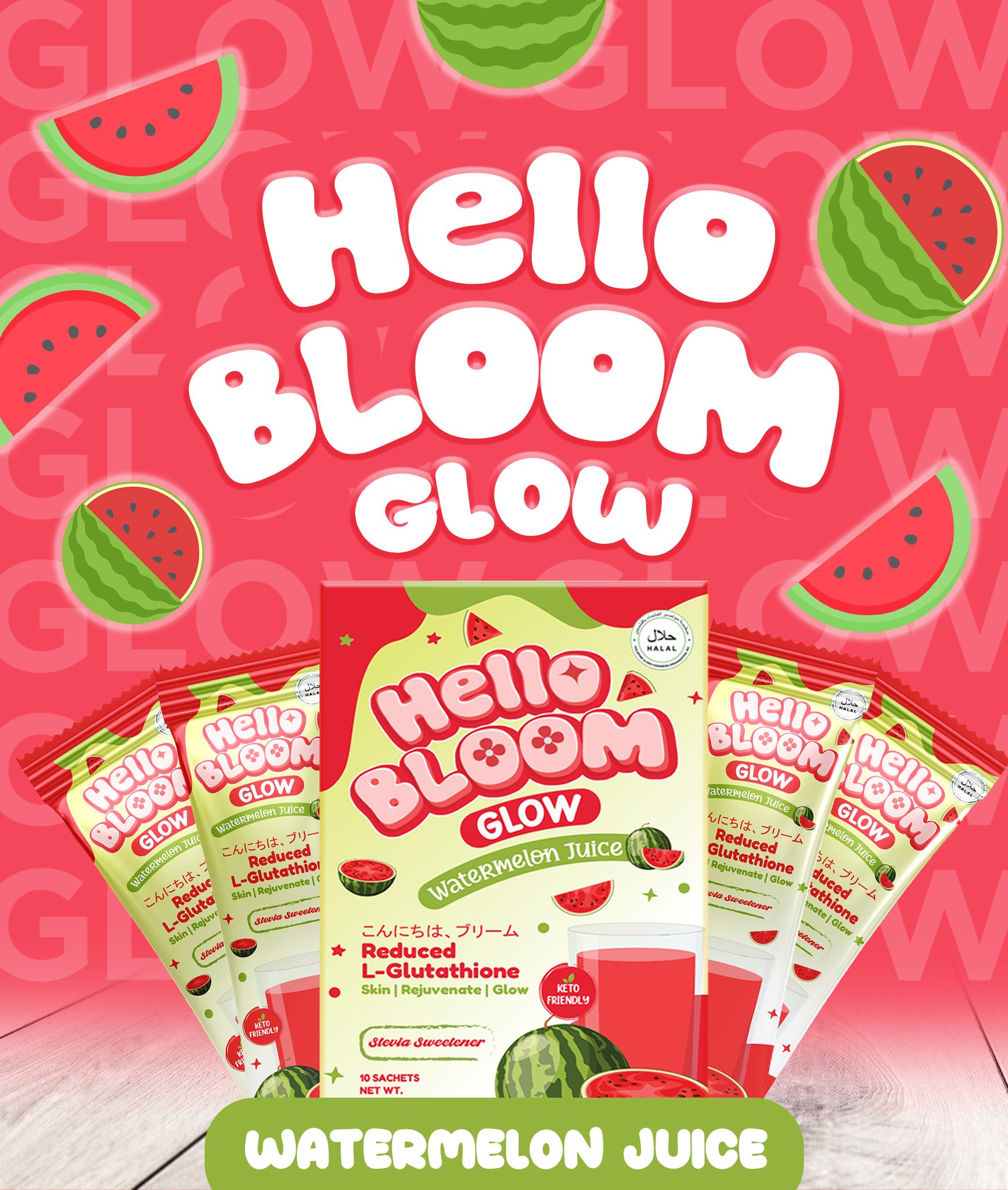 Hello Bloom Glow Watermelon Juice - 180g