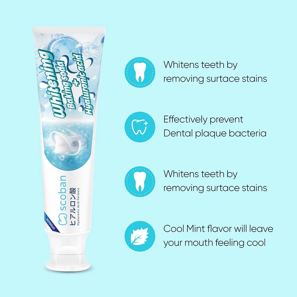 Scoban Teeth Whitening Toothpaste With Baking Soda - 200g