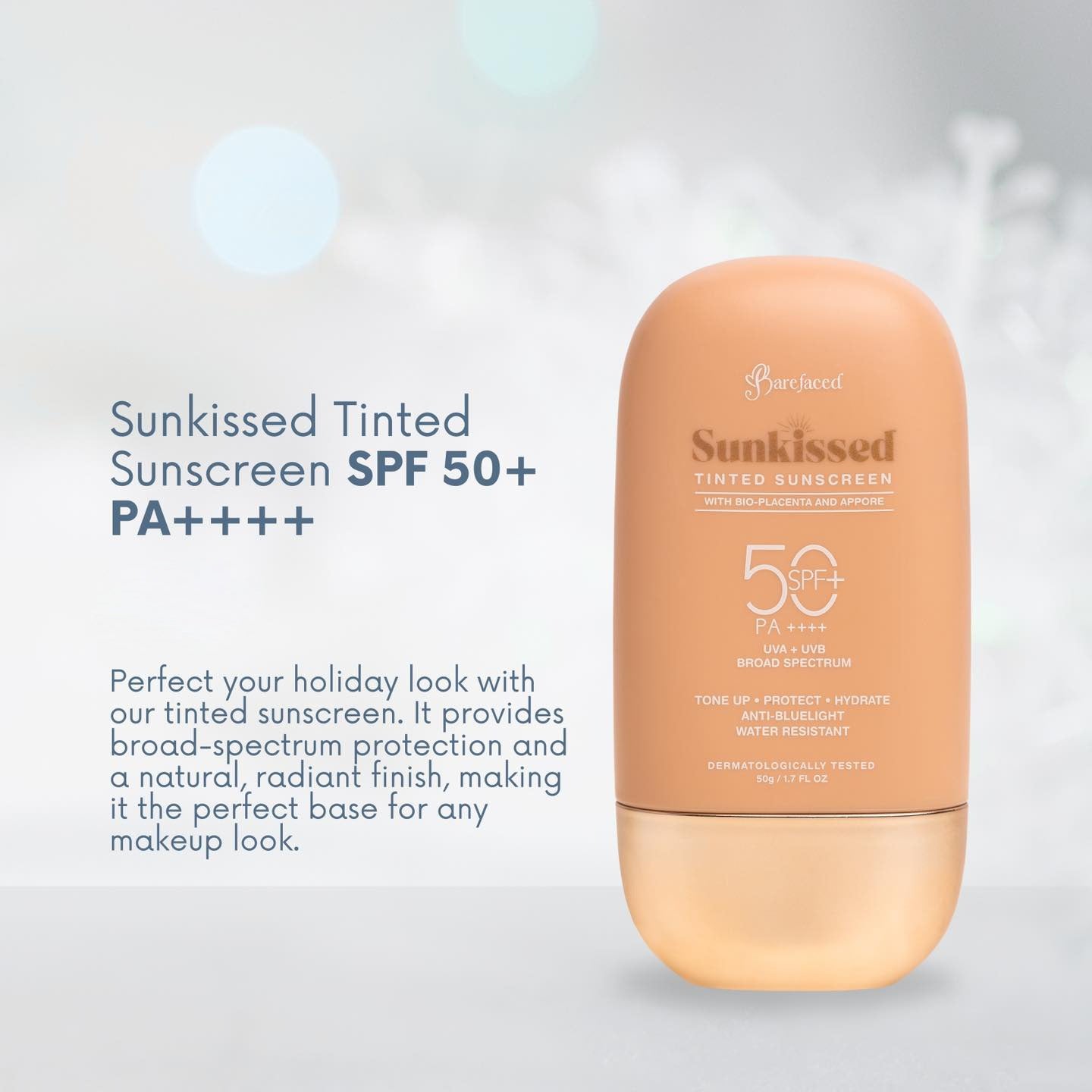 Barefaced Sunkissed Tinted Sunscreen SPF50+ PA+++ 50g