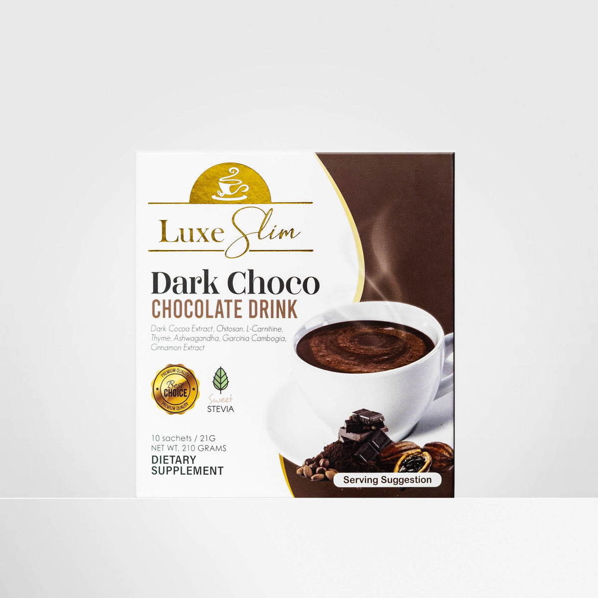 Luxe Beauty Dark Choco Chocolate Drink - 210g