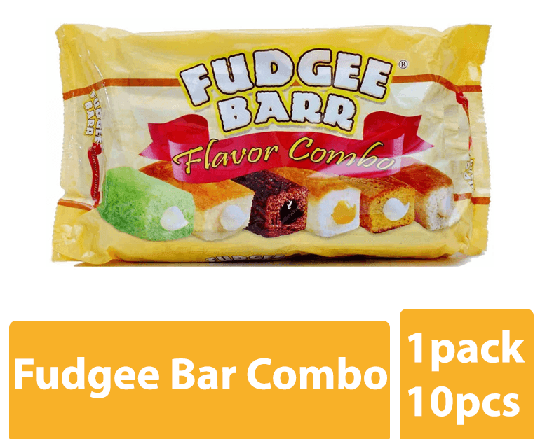 Fudgee Barr Flavor Combo Cream filled Vanilla Cake Bar 10 x 39gm - Pinoyhyper