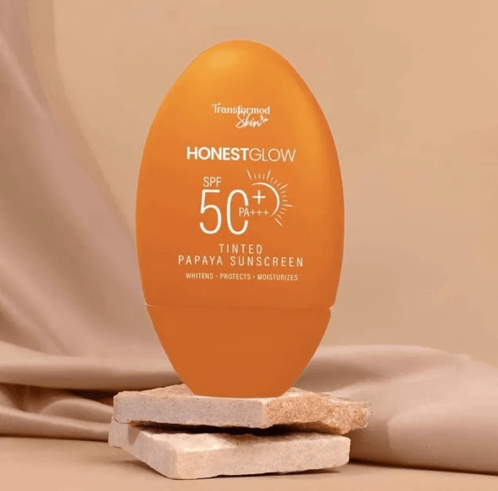 Honest Glow Tinted Papaya Sunscreen SPF 50 PA+++ - 50g - Pinoyhyper