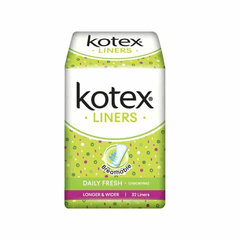 Kotex Fresh Liners Longer & Wider Breathable - 32 Pads - Pinoyhyper