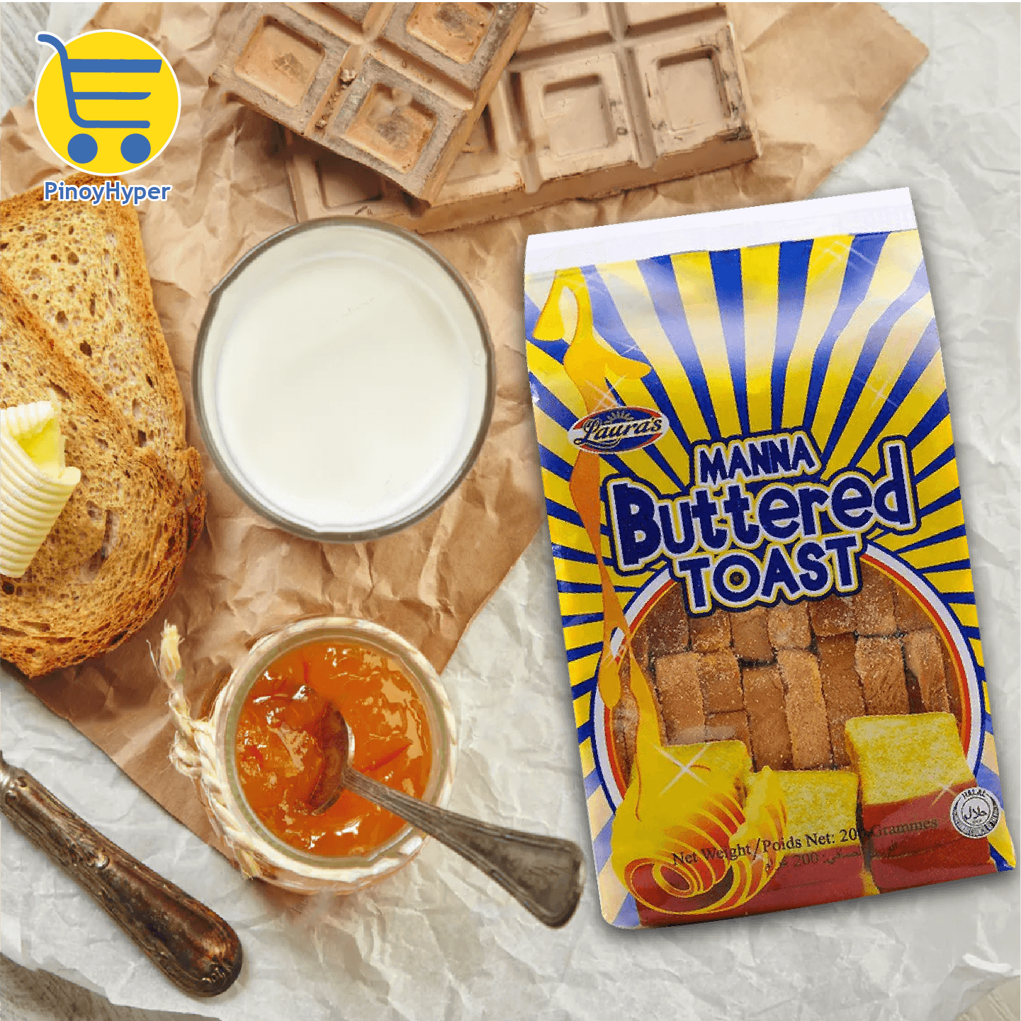 Manna Buttered Toast 200g - Lauras - Pinoyhyper