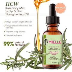Mielle Organics Rosemary Oil Mint Scalp and Hair Strengthening Oil - 59ml - Pinoyhyper