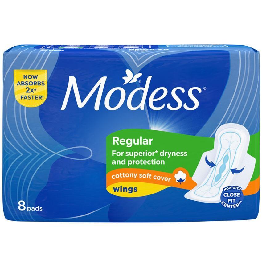 Modess Regular Cottony Soft Cover Wings 8 Pads – Sige Mart UAE