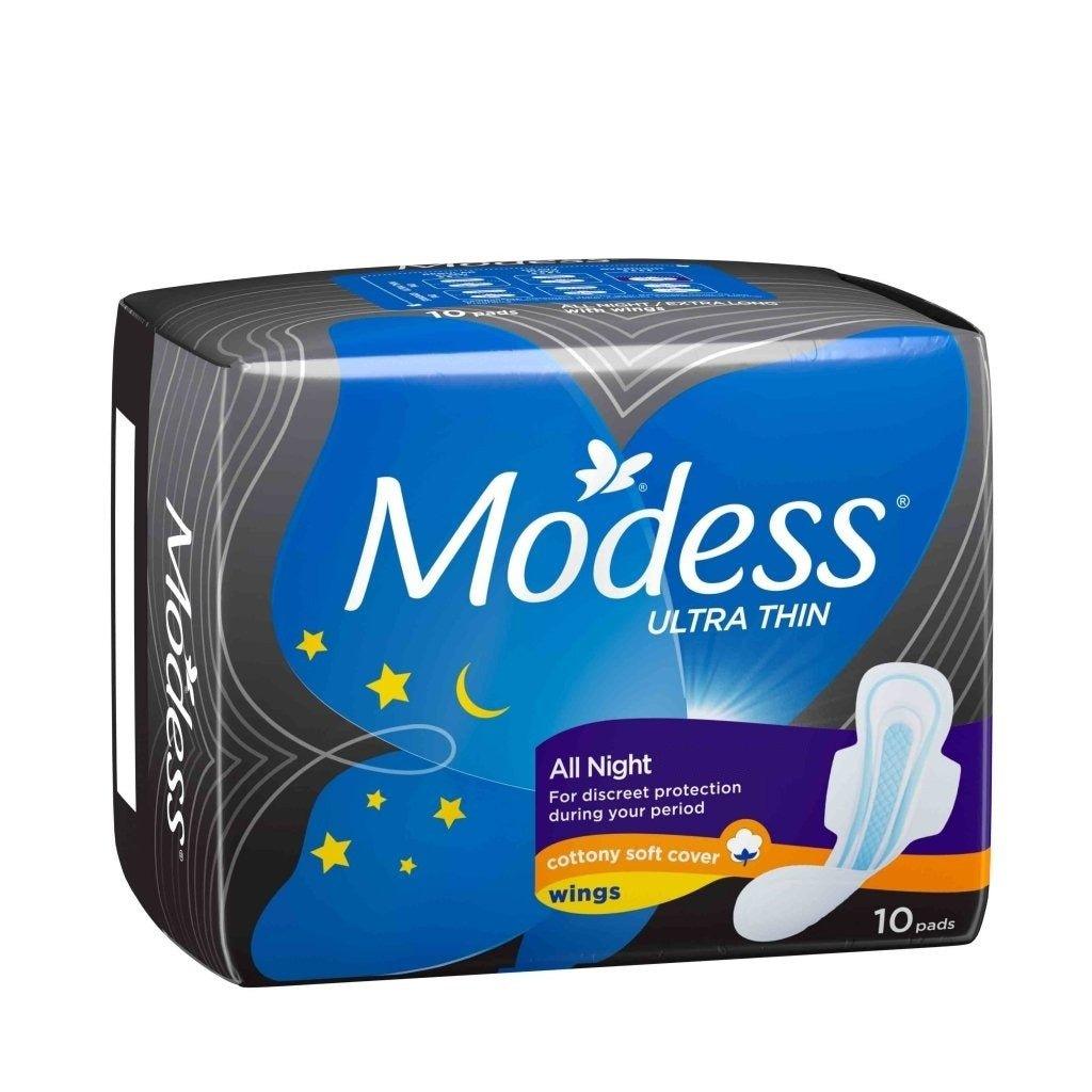 Modess Ultra Thin Wings Napkins - 10 Pads - Pinoyhyper