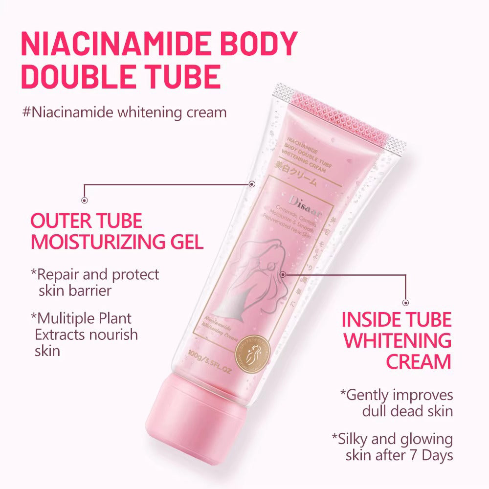 Disaar Niacinamide Body Double Tube Whitening Cream – 100g