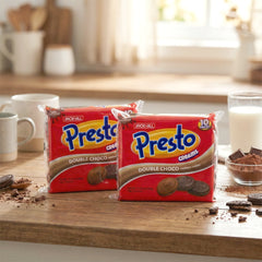 Presto Creams Double Chocolate Cookies – 30g x 10 (1+1 Combo Offer)
