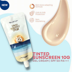 SkeenCare Tinted Sunscreen Cream SPF 50 PA+++ –  10g Sachet