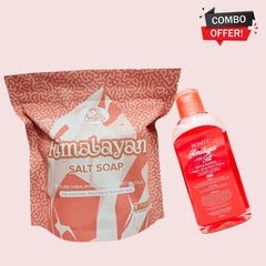 Angel’s Beautyline Bright Skin Himalayan Salt Soap (75g x 5) + Bonita Himalayan Pink Salt Face & Body Oil with SPF 30 – Combo Pack