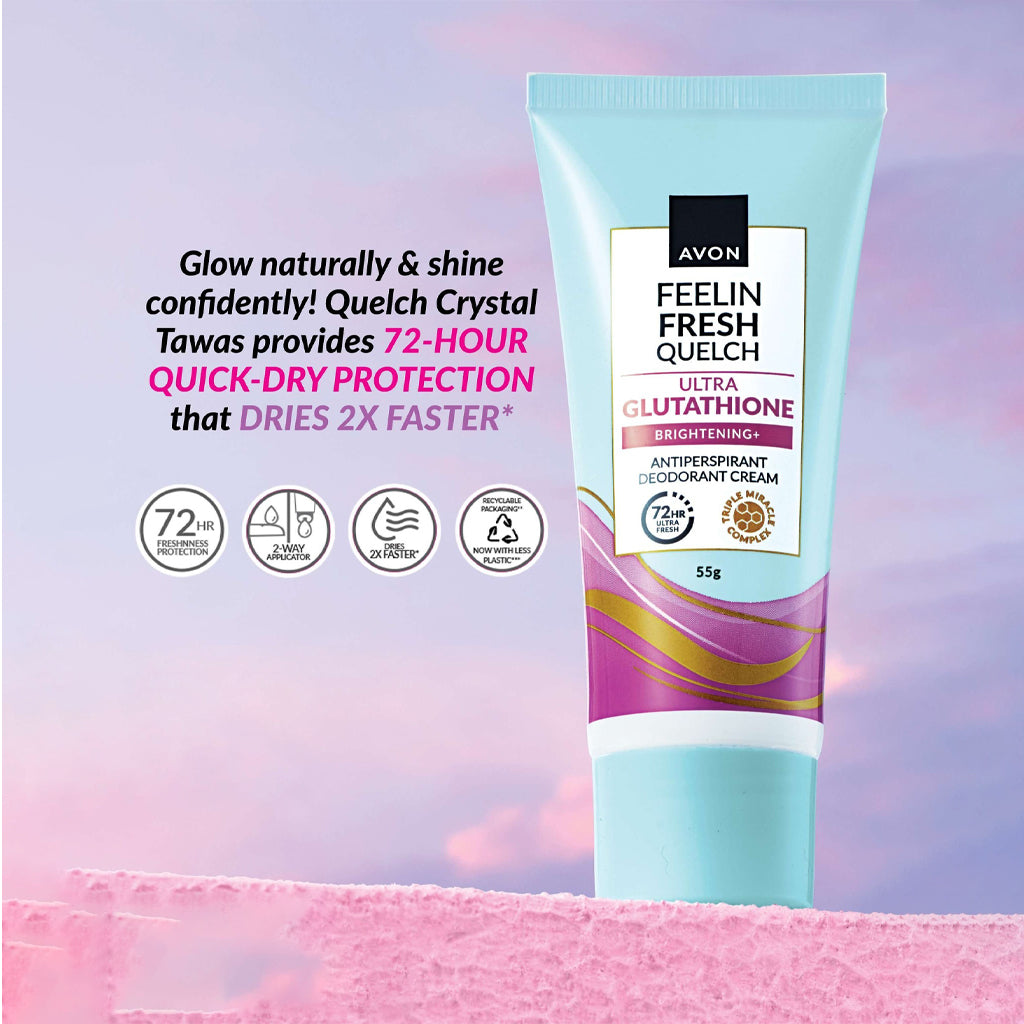Avon Feelin Fresh Ultra Glutathione Anti-Perspirant Deo Cream - 55g Sige Mart UAE Avon Feelin Fresh Ultra Glutathione Anti-Perspirant Deo Cream - 55g Sige Mart UAE