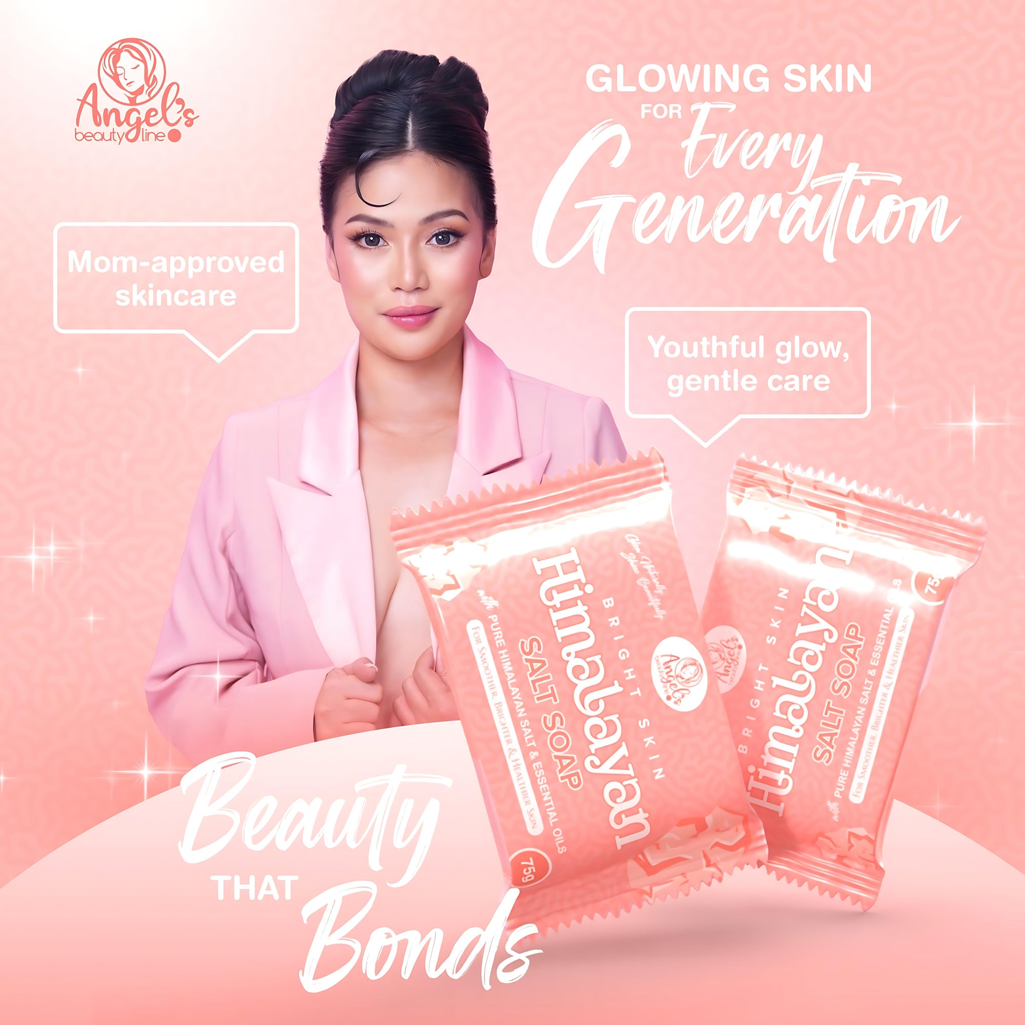 Angel’s Beautyline Bright Skin Himalayan Salt Soap – 75g (Pack of 5)