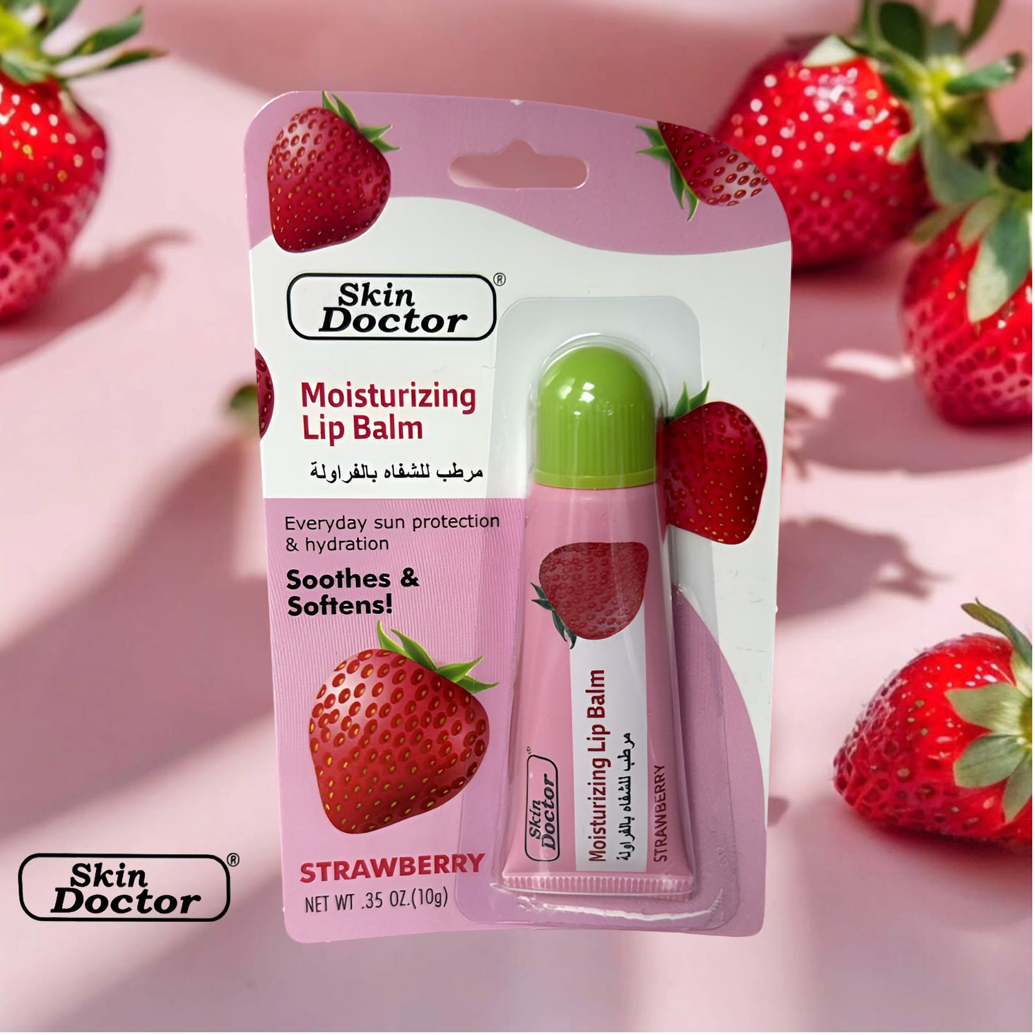 Skin Doctor Moisturizing Lip Balm – Strawberry Flavor -10g