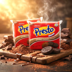 Presto Creams Double Chocolate Cookies – 30g x 10 (1+1 Combo Offer)