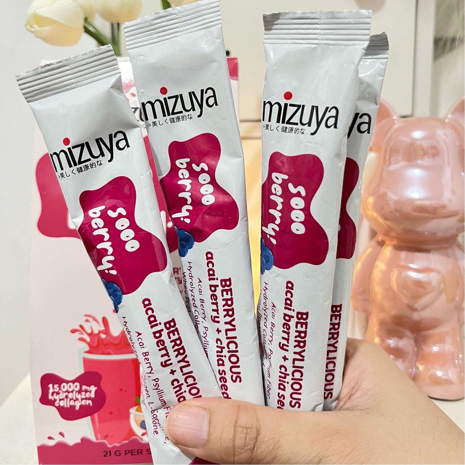Mizuya Sooo Berry! Berrylicious Acai Berry + Chia Seeds Mixed Berries - 21g × 10 Sachets