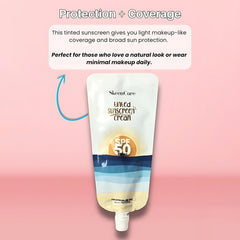 SkeenCare Tinted Sunscreen Cream SPF 50 PA+++ –  10g Sachet