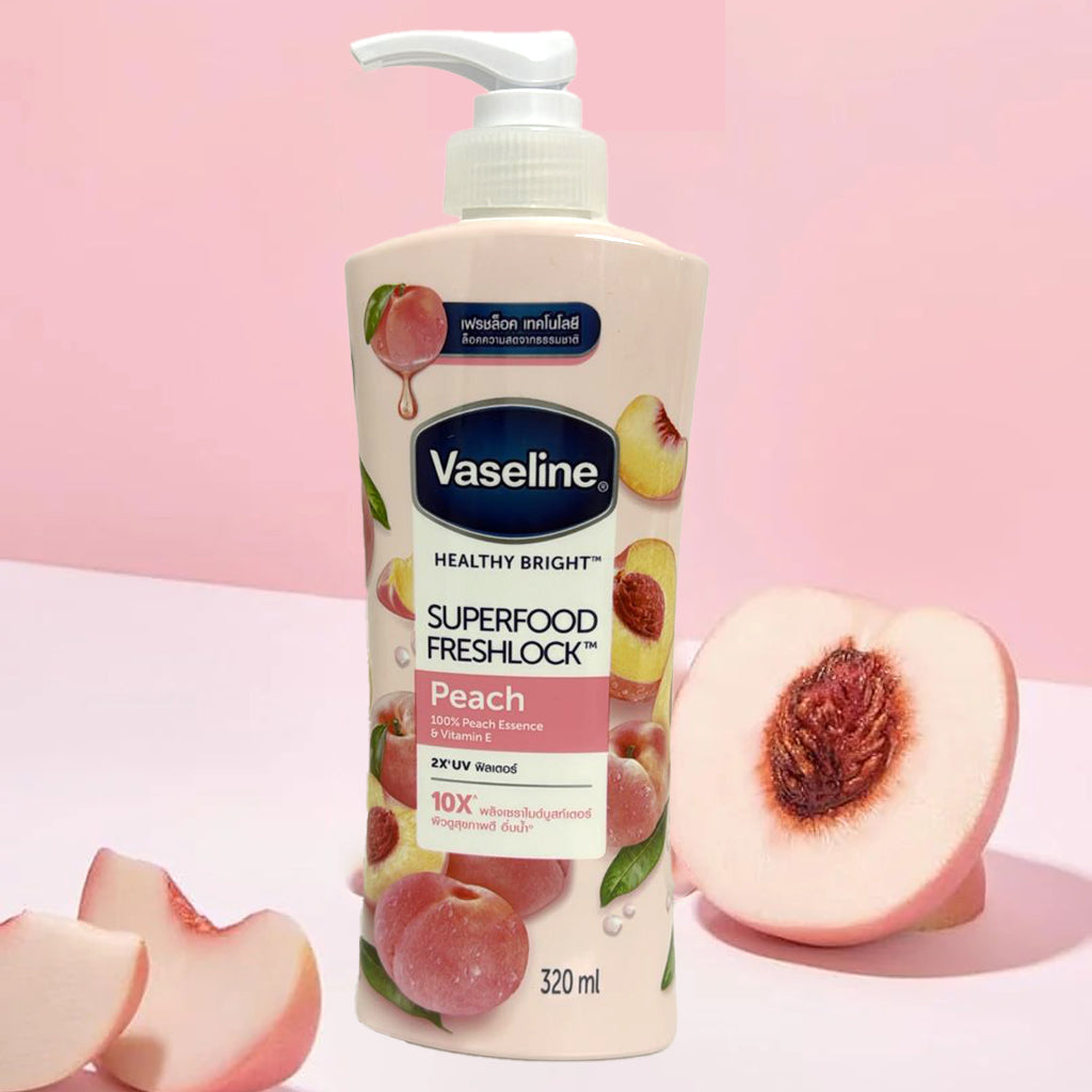 Vaseline Healthy Bright Superfood Freshlock Peach Body Lotion – 320ml
