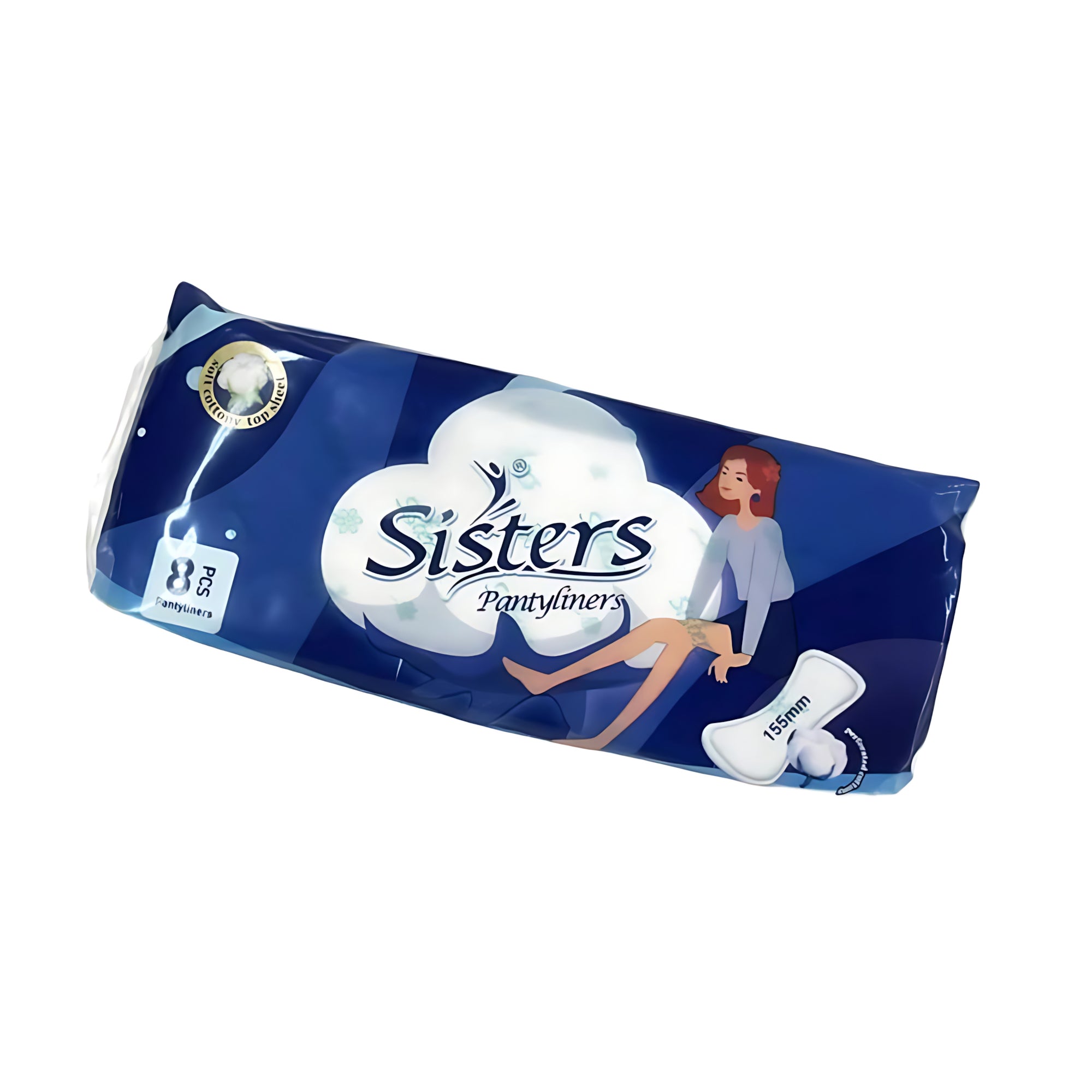 Sisters Pantyliner 8 pcs – Blue Pack (155mm)