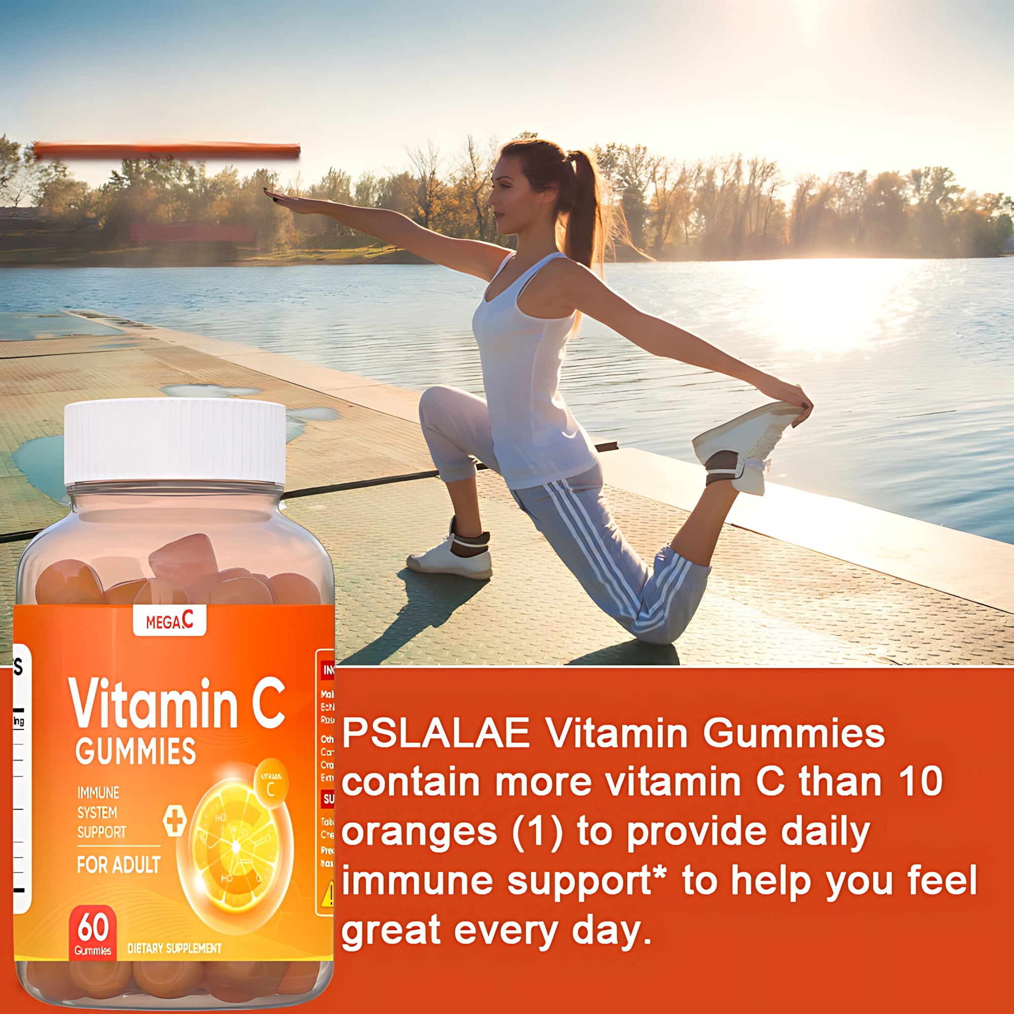 Mega C Vitamin C Gummies – Adult Immune Support Supplement (60 Gummies)