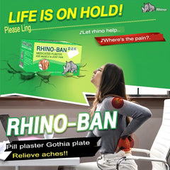 Rhinobun Pain Relief Plaster Bundle - 200 Sheets (20 Sachets × 10)