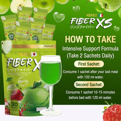 MIKEO Fiber XS Green Apple + Strawberry – 30 Sachets