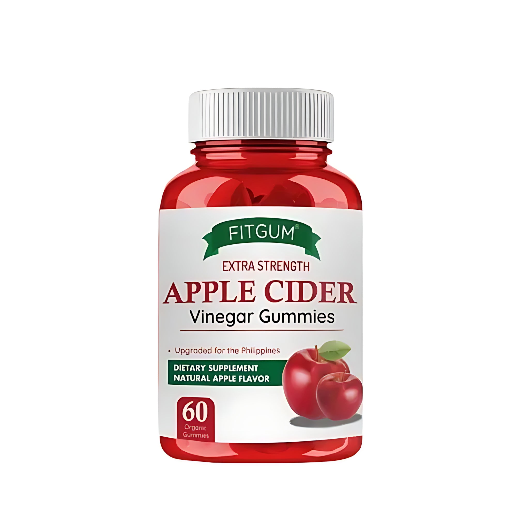 Fitgum Extra Strength Apple Cider Vinegar Gummies – 60 Organic Gummies