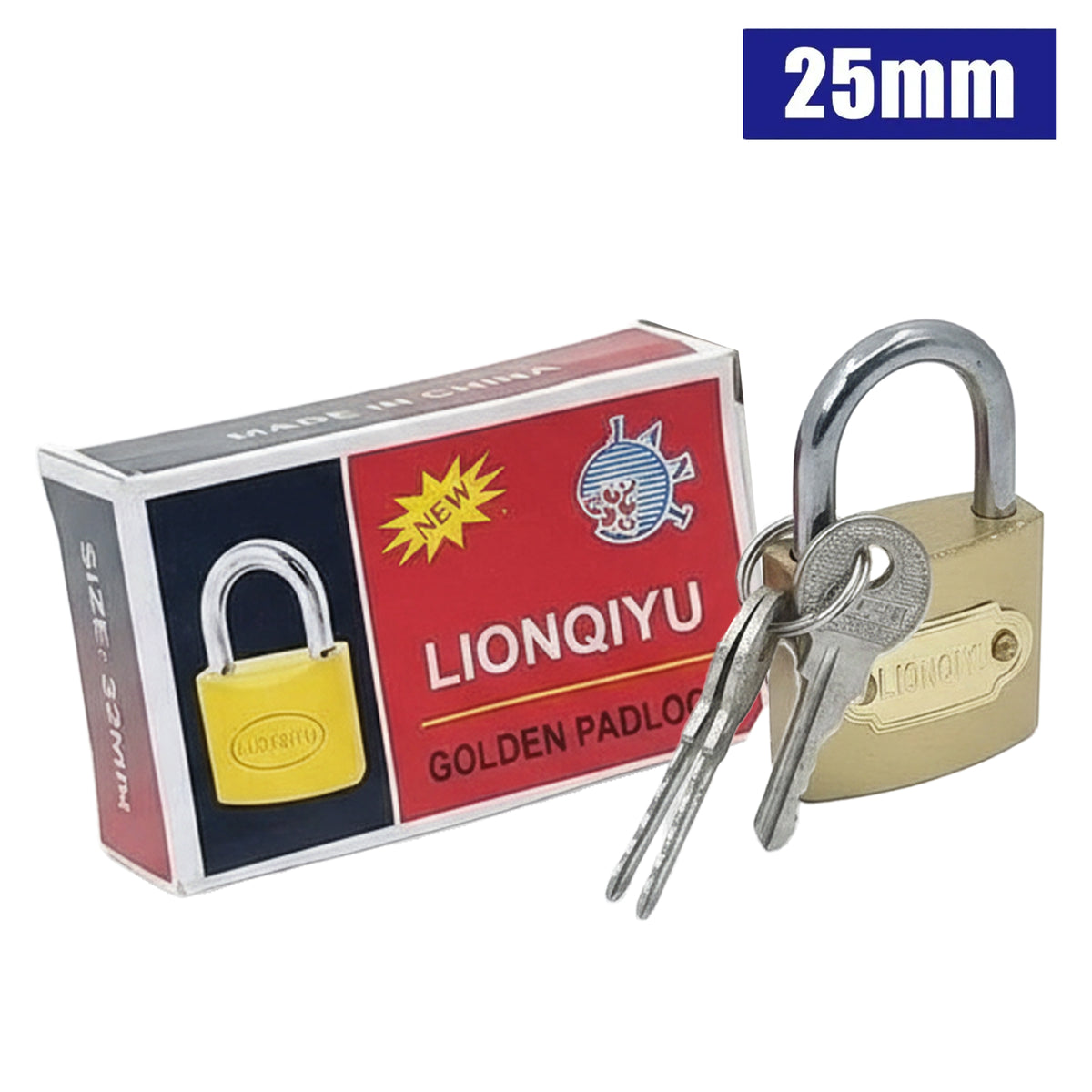 Lionqiyu Golden Padlock – 25mm