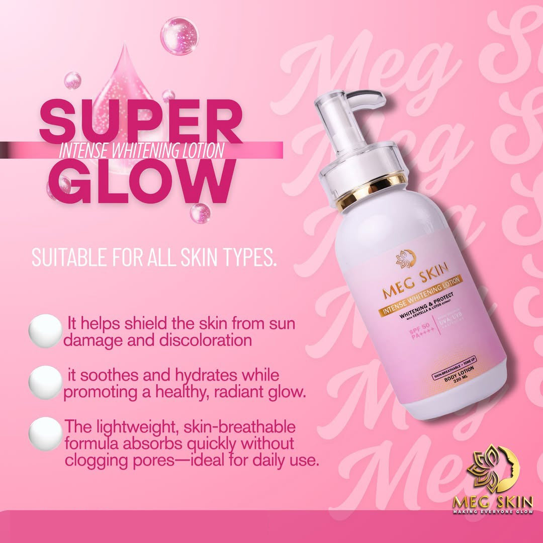 MEG SKIN Intense Brightening Lotion SPF 50 – 220ml