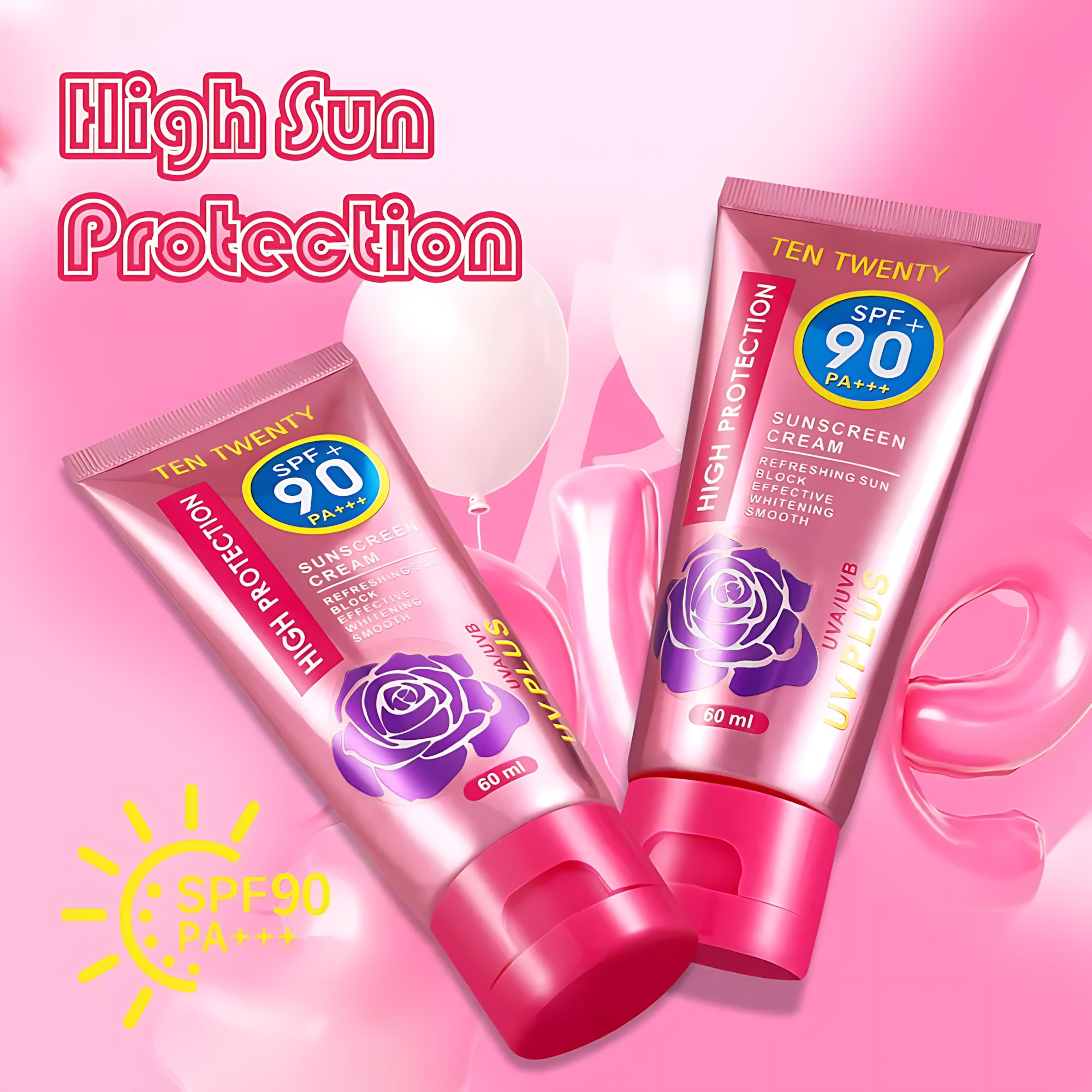 Ten Twenty Sunscreen Cream SPF 90 PA+++ - 60ml