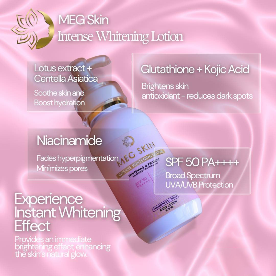 MEG SKIN Intense Brightening Lotion SPF 50 – 220ml