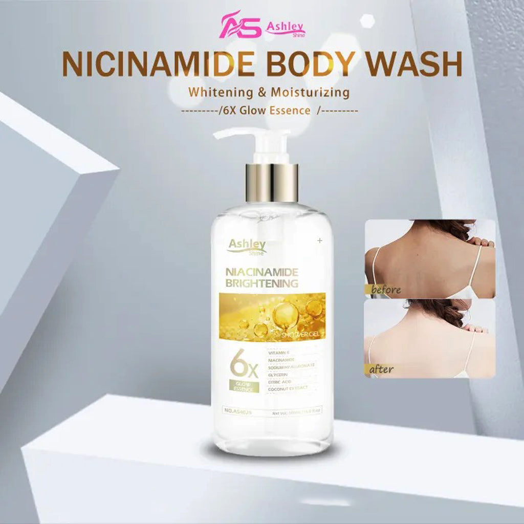 Ashley Shine Niacinamide Brightening 6x Glow Essence Shower Gel – 500ml