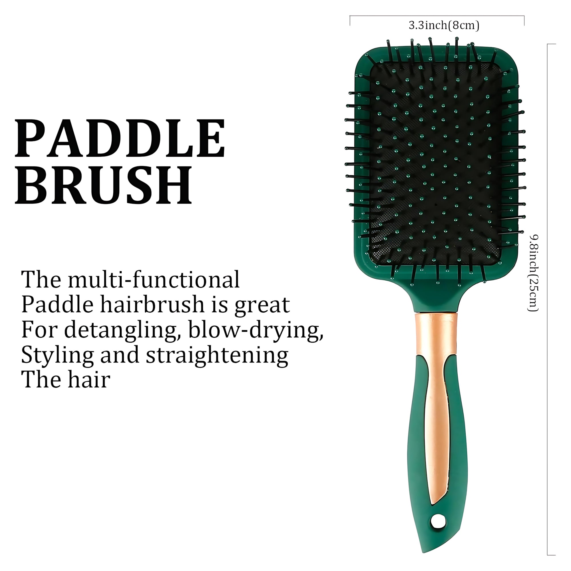 Anti-Tangle Hair Brush & Comb Set – 4 Pcs Paddle Hair Brush Kit for Wet & Dry Hair