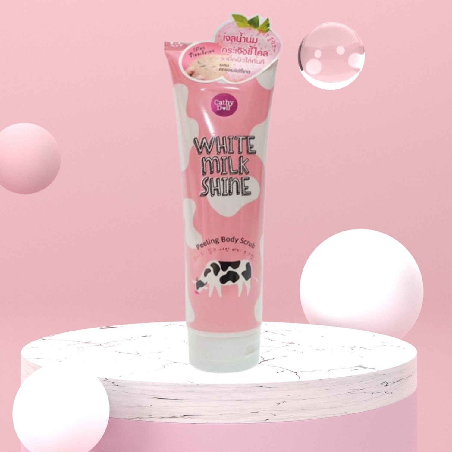 Cathy Doll White Milk Shine Peeling Body Scrub - 320ml