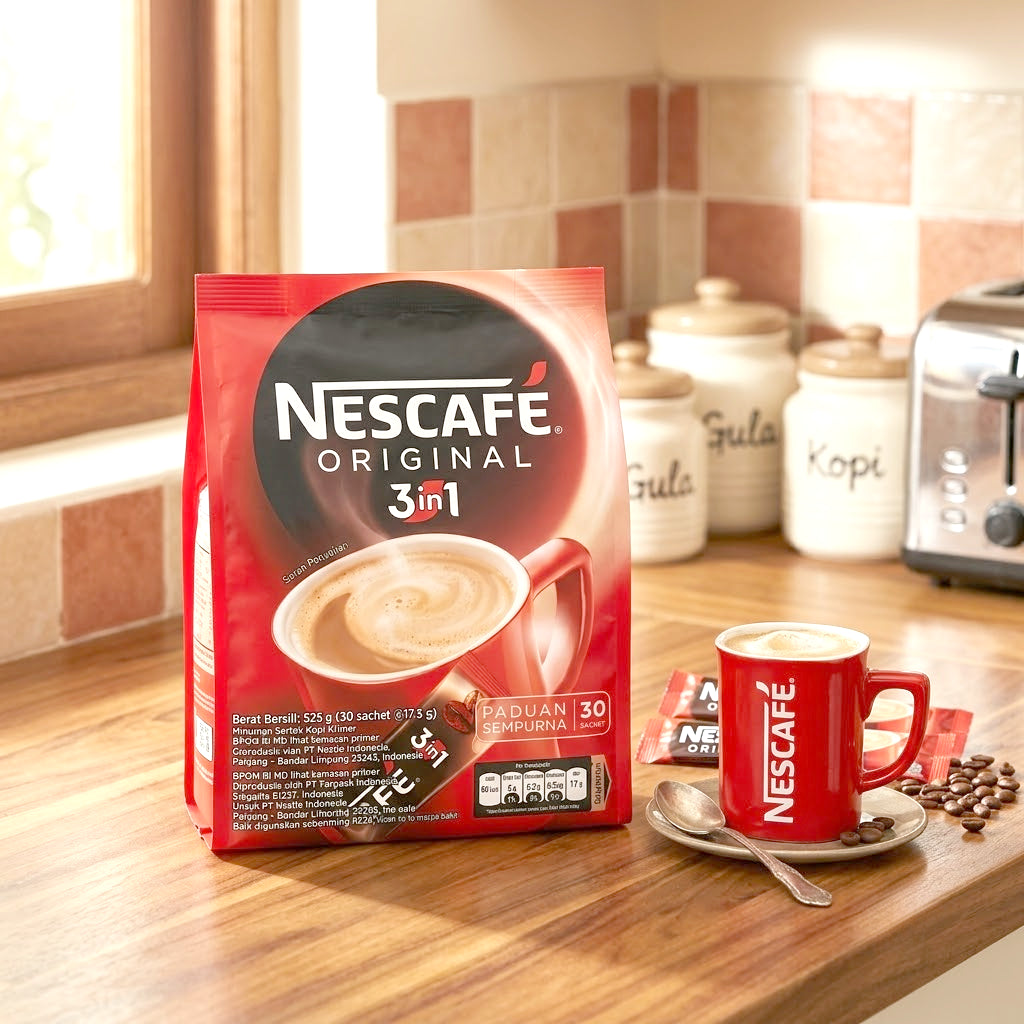 NESCAFE Original 3-in-1 Instant Coffee – 30 Sachets × 17.5g | 525g