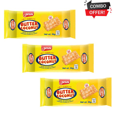 Nissin Butter Coconut Biscuits – 90g (3 Pack Combo)