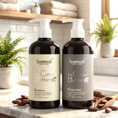 BREMOD Cocoa Butter Shampoo & Conditioner Set – 400ml Each