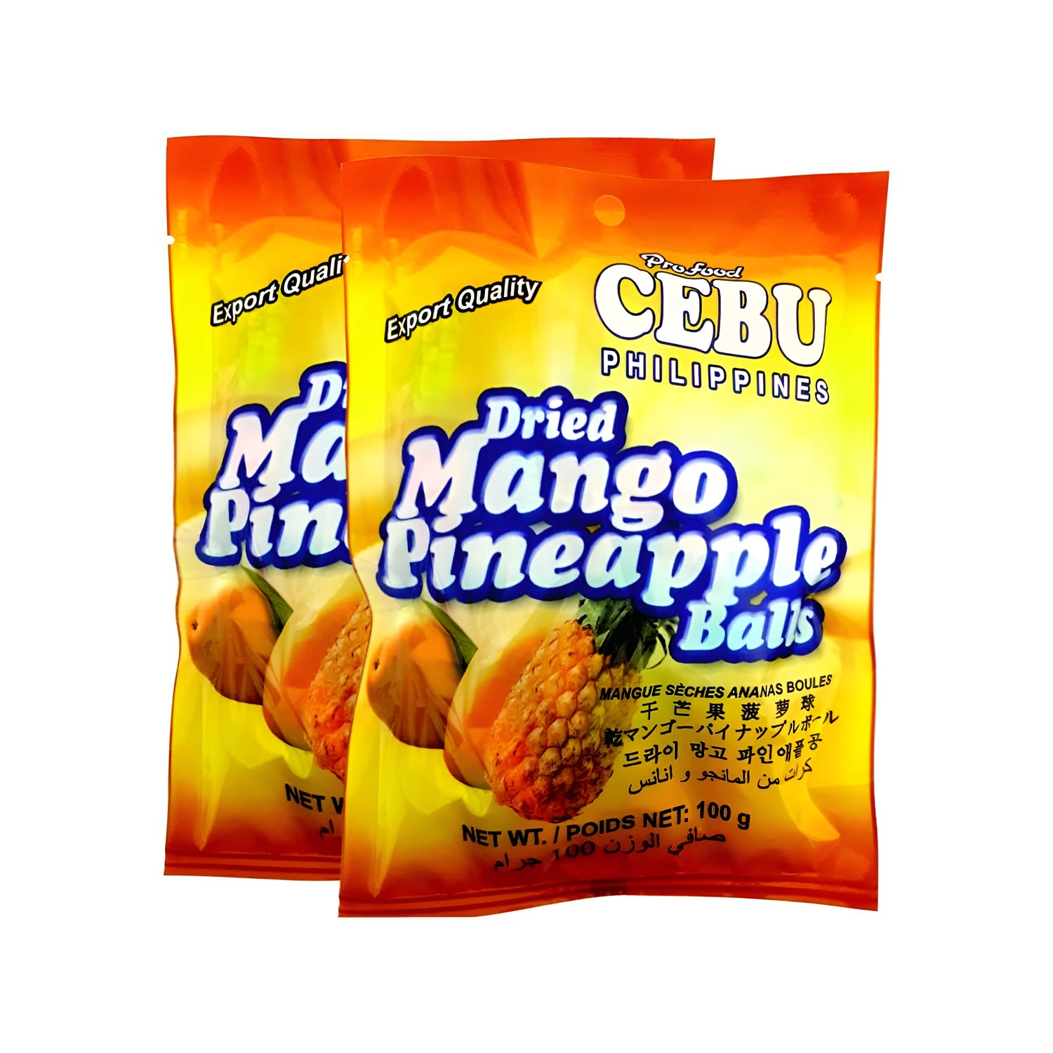 Cebu Dried Mango Pineapple Balls – 100g