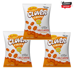 Leslie's Clover Chips Chili & Cheese Corn Snacks – 85g (3 Pack Combo)