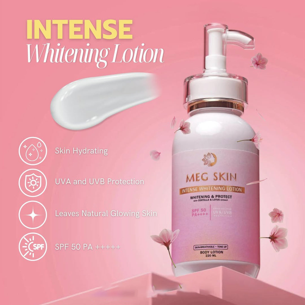 MEG SKIN Intense Brightening Lotion SPF 50 – 220ml