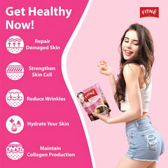 Fitne 3-in-1 Instant Coffee Mix with Collagen & Vitamin C - 15gm × Sachets