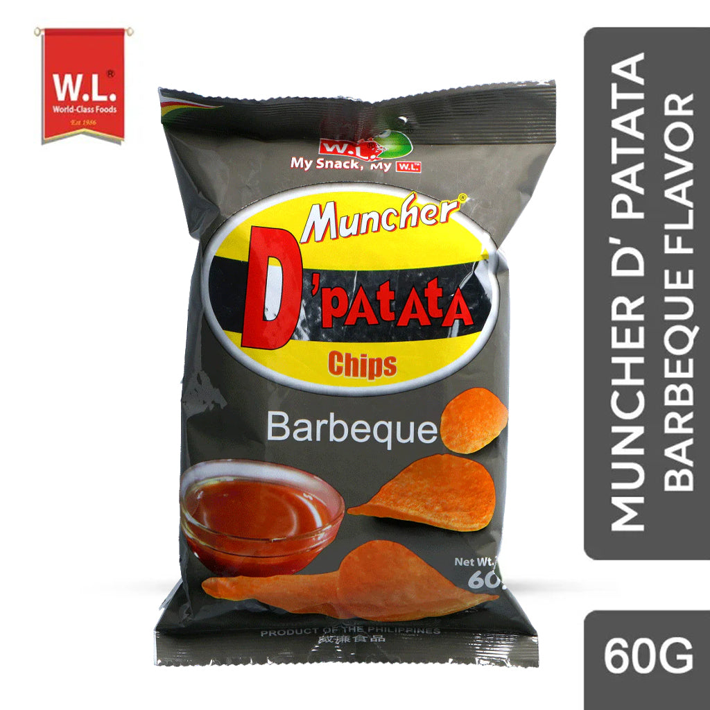 Muncher D'Patata Chips – Barbeque Flavor (60g)