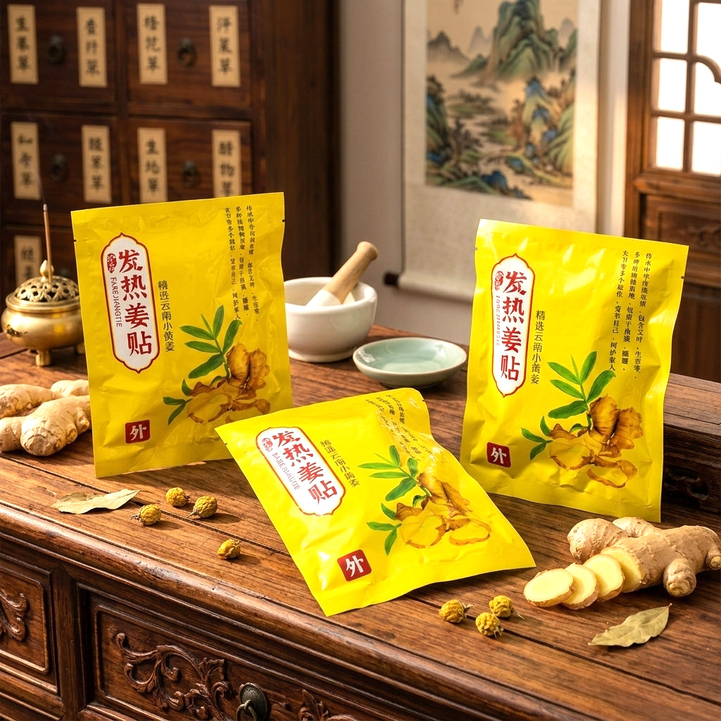 FAREJIANGTIE Pain Relief Ginger Patches 100pcs - 3 PCS Combo Pack