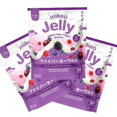 Mikeo Jelly Fiber Yogurt Mixberry 15g x 30 Sachets - (3 Pcs Combo)