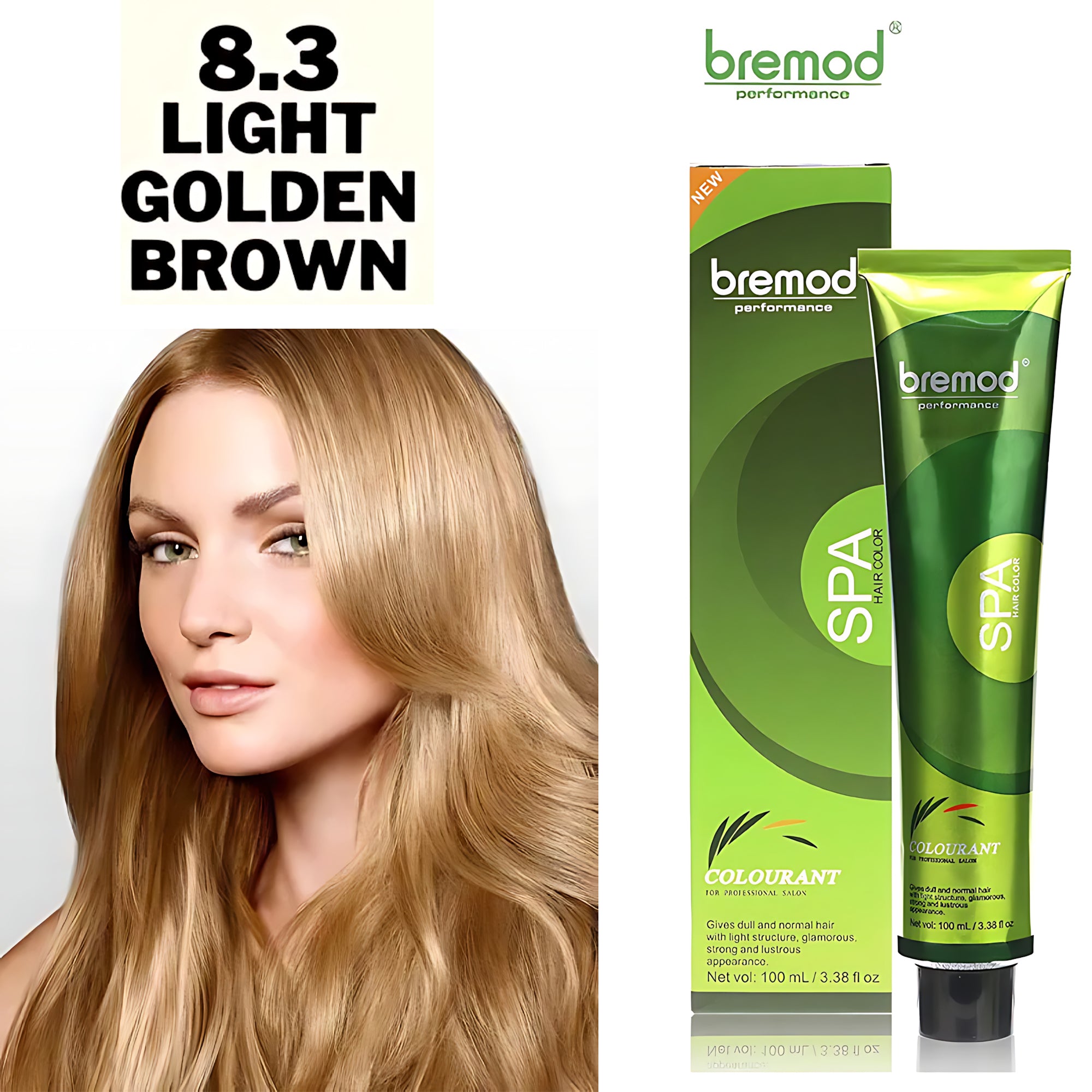 Bremod Performance 8.3 Light Golden Brown Hair Color  - 100ml