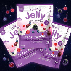 Mikeo Jelly Fiber Yogurt Mixberry 15g x 30 Sachets - (3 Pcs Combo)