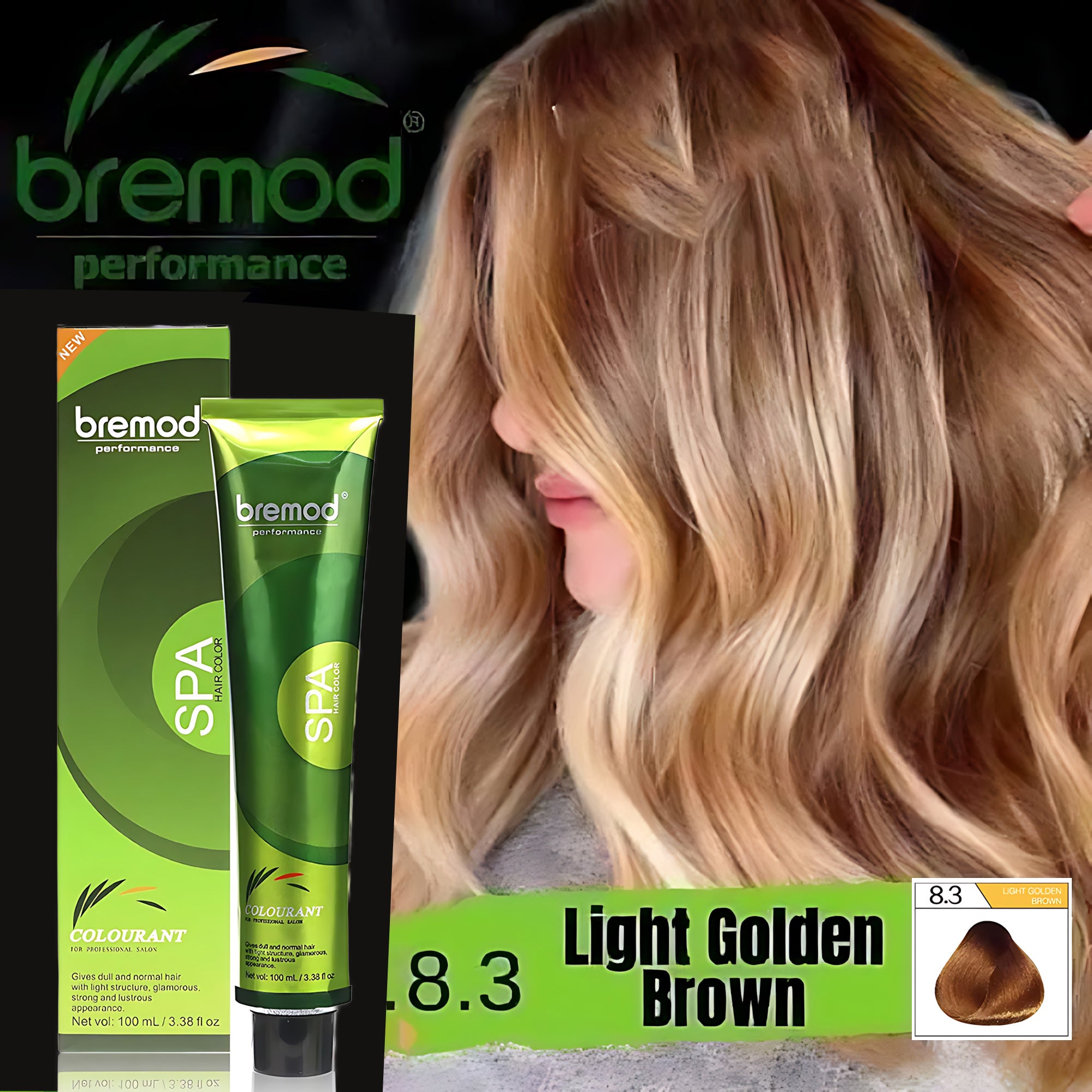 Bremod Performance 8.3 Light Golden Brown Hair Color  - 100ml